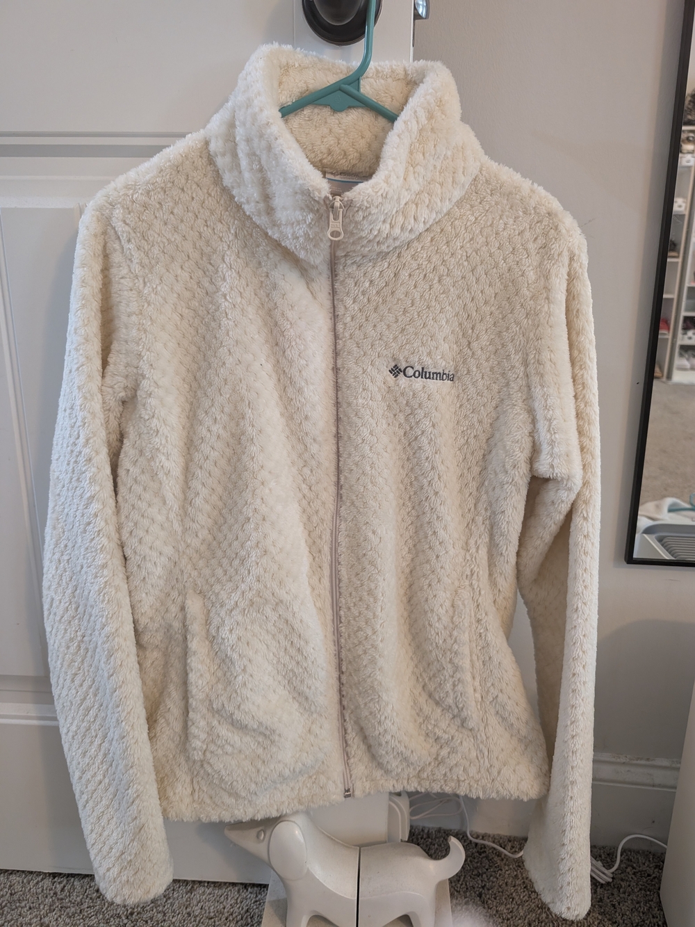 Columbia Women's Cream Zip-Up Teddy Fleece Jacket